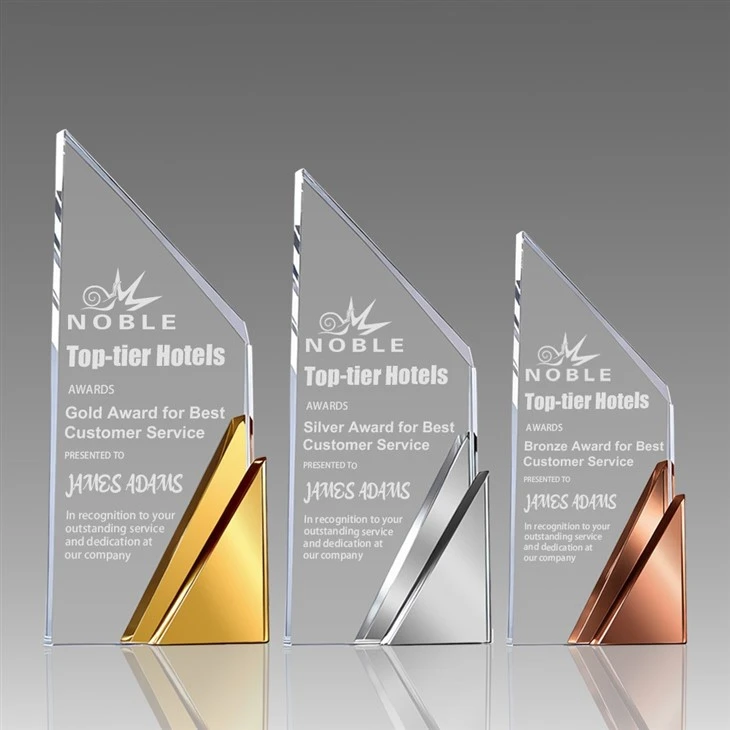 Crystal plaque trophy 